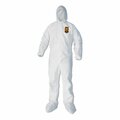 Kleenguard A40 Elastic-Cuff, Ankle, Hood and Boot Coveralls, 4X-Large, White, 25PK 44337